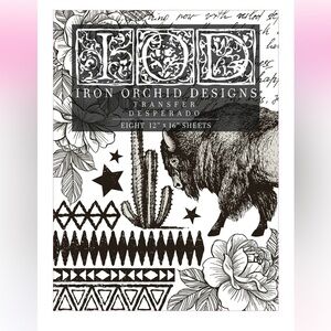 Iron Orchid Designs Desperado Transfer Eight 12x16
New with Tags RETIRED